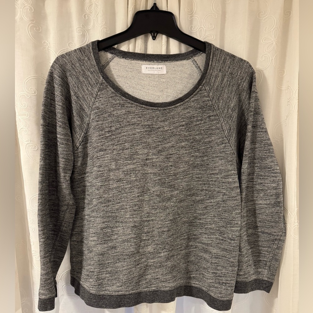 Everlane The Crew Gray Women's L Sweatshirt 100% Cotton
